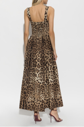 Dolce & Gabbana Cotton dress with animal print