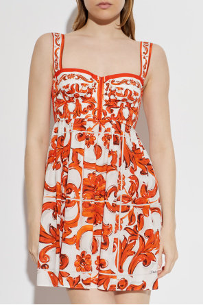 Dolce & Gabbana Vestido com estampado "Majolica"