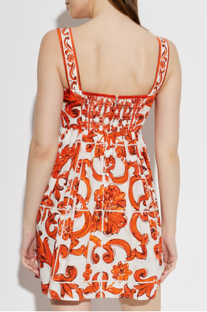 Dolce & Gabbana Vestido com estampado "Majolica"