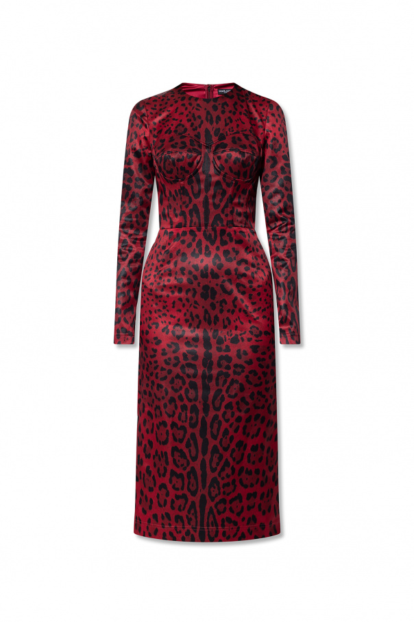 Tecnologias Dolce & gabbana 733448 Top Seda Dress with animal-motif