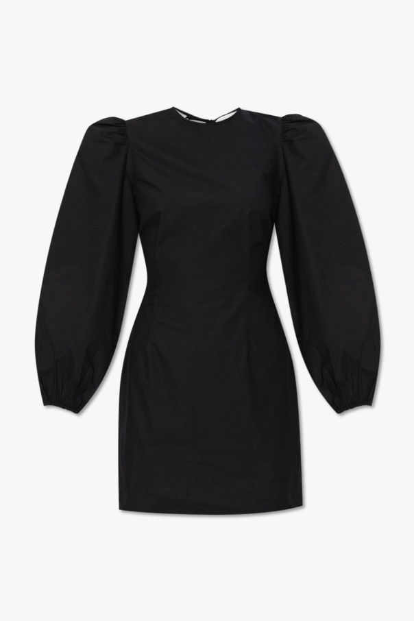 Ganni dress Button-through with puff sleeves