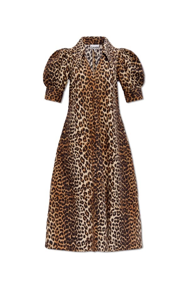 Dress with animal motif od Ganni