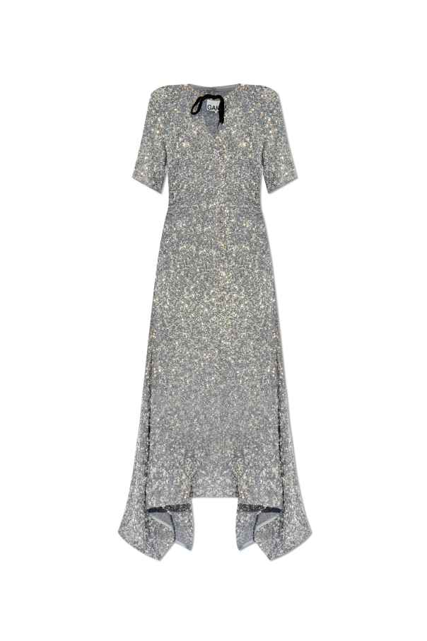 Ganni Sequin dress with asymmetric bottom