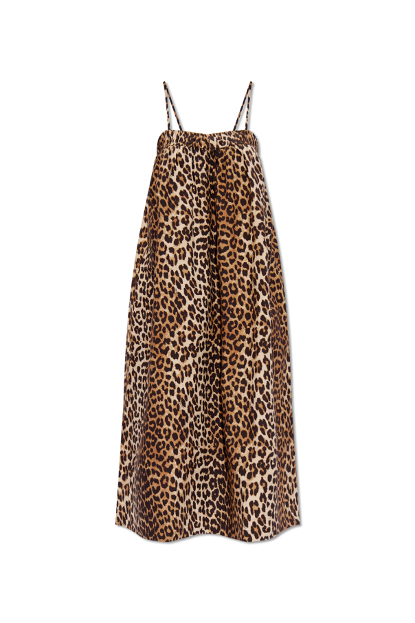 Dress with animal motif od Ganni