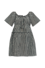 Ganni checkered pattern dress