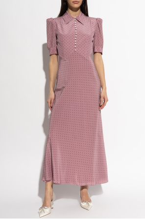 Alessandra Rich Seidenkleid mit Punktmuster