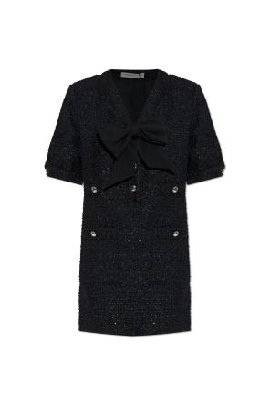 Tweed dress with a bow