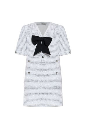 Tweed dress with a bow