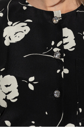 Alessandra Rich Kleid mit Blumenmuster