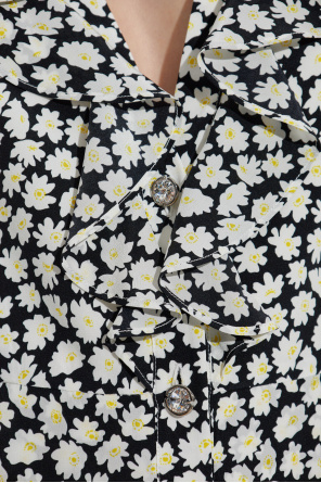 Alessandra Rich Vestido de seda con estampado floral