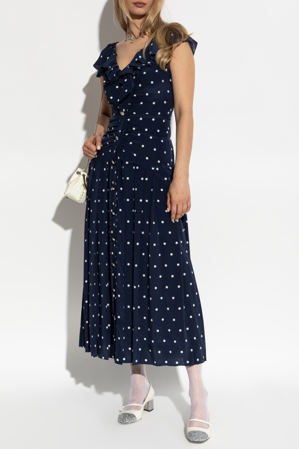 Alessandra Rich Dress with polka dot pattern