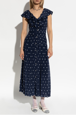 Alessandra Rich Dress with polka dot pattern