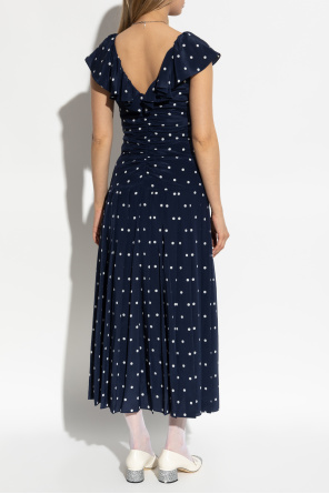 Alessandra Rich Dress with polka dot pattern