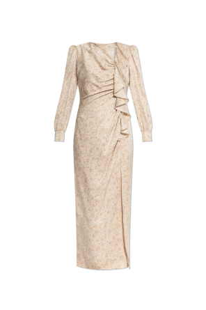 Silk dress with a slit