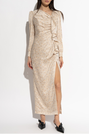 Alessandra Rich Seidenkleid mit Schlitz