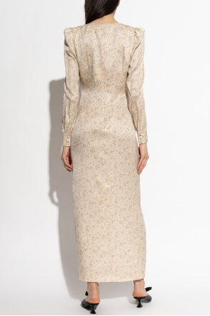 Alessandra Rich Seidenkleid mit Schlitz