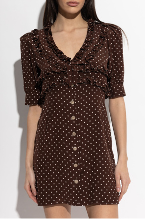 Alessandra Rich Seidenkleid mit Tupfenmuster