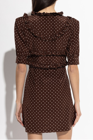 Alessandra Rich Seidenkleid mit Tupfenmuster