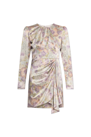 Silk dress with floral motif