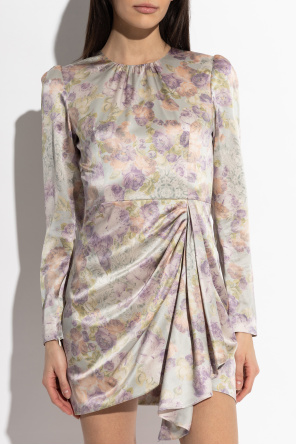 Alessandra Rich Vestido de seda con estampado floral