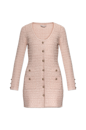 Dress with shimmering appliqués