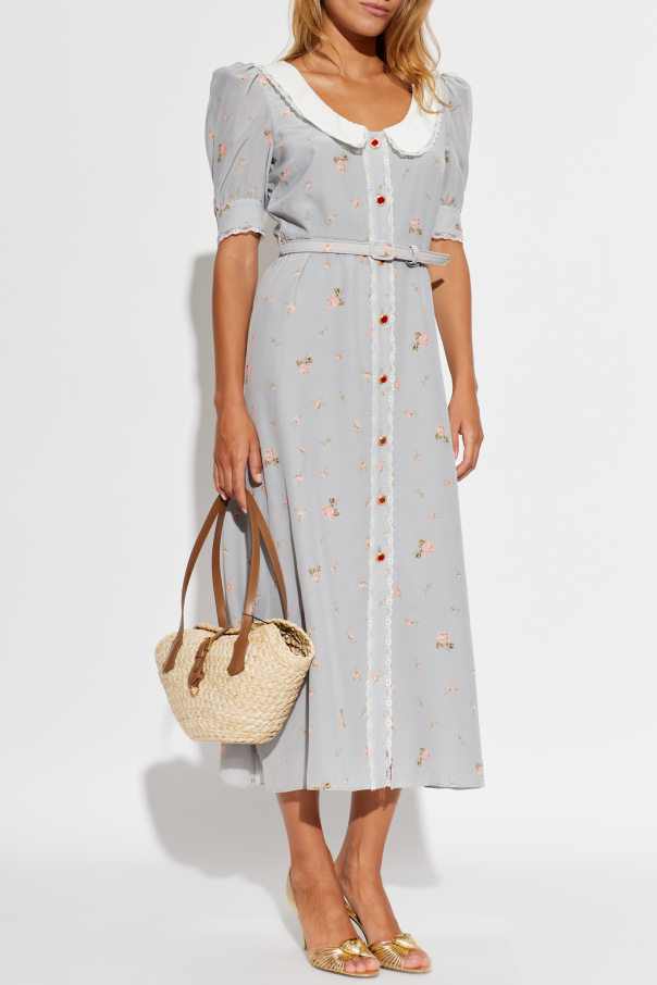 Alessandra Rich Vestido com padrão floral