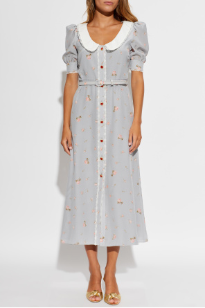 Alessandra Rich Vestido com padrão floral