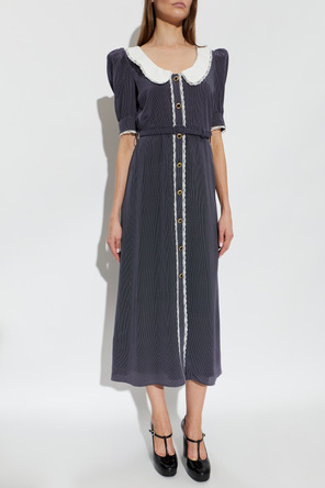 Alessandra Rich Vestido com padrão de bolinhas