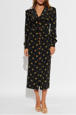 Alessandra Rich Vestido com padrão floral