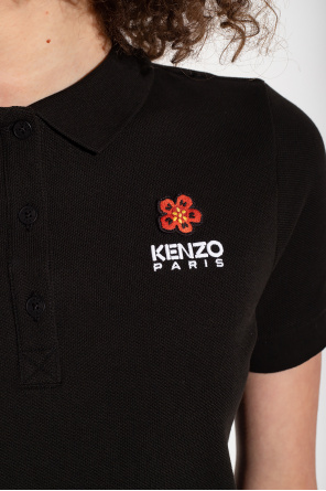 Kenzo ETRO logo-embroidered cotton polo shirt Blau
