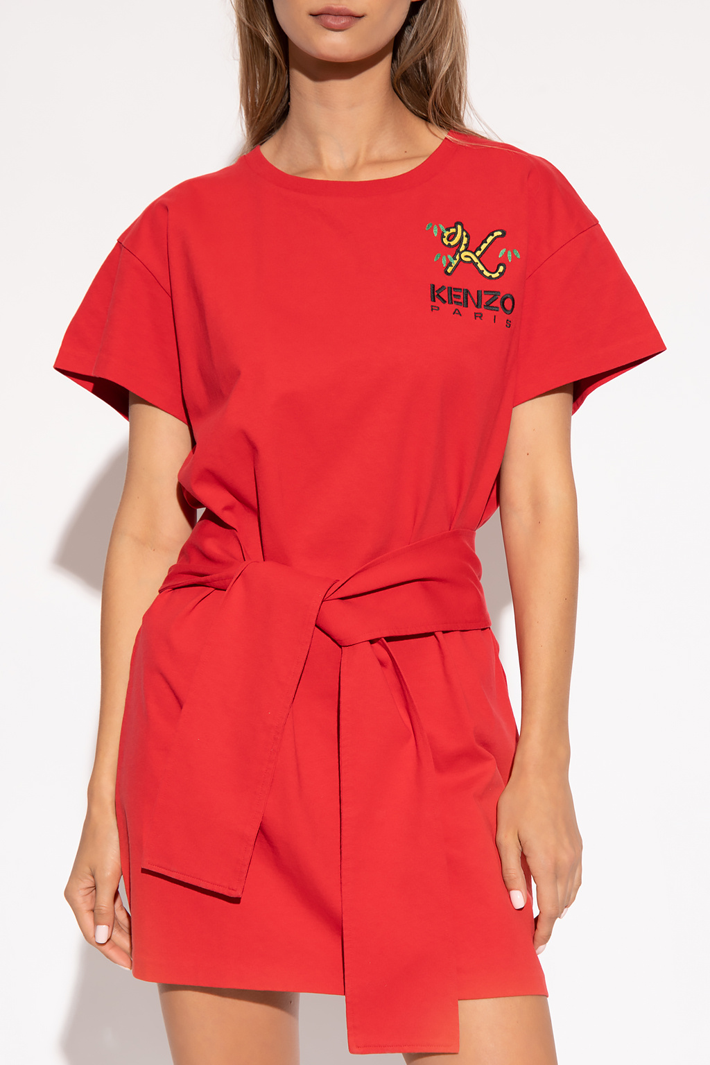 Kenzo dress tweed-effect with logo