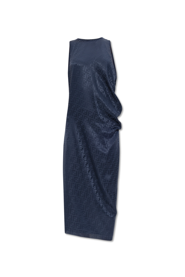 Fendi Jedwabna sukienka z monogramem