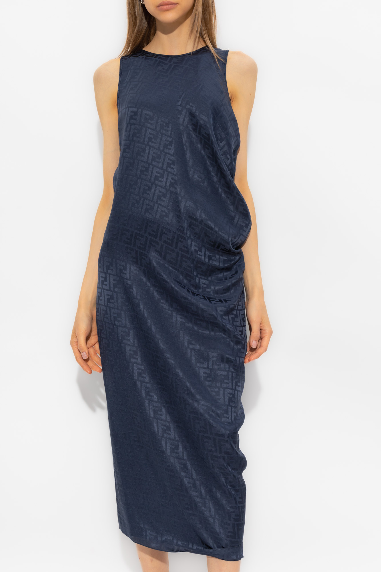 Fendi Monogrammed silk dress