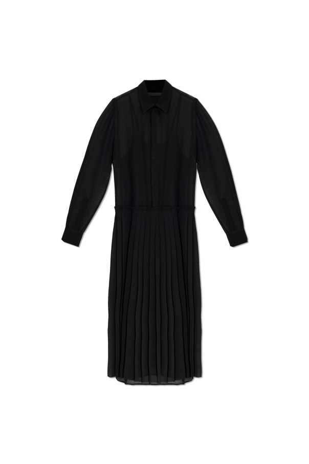 Ami Alexandre Mattiussi Kleid mit plissiertem Abschluss