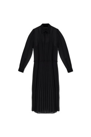 Kleid mit plissiertem Abschluss