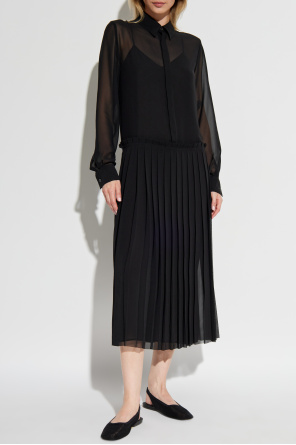 Ami Alexandre Mattiussi Kleid mit plissiertem Abschluss