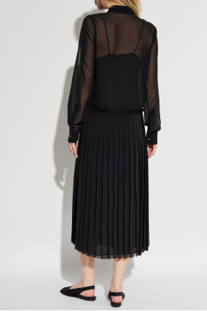 Ami Alexandre Mattiussi Kleid mit plissiertem Abschluss