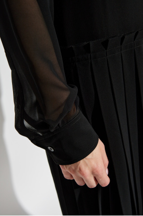 Ami Alexandre Mattiussi Kleid mit plissiertem Abschluss