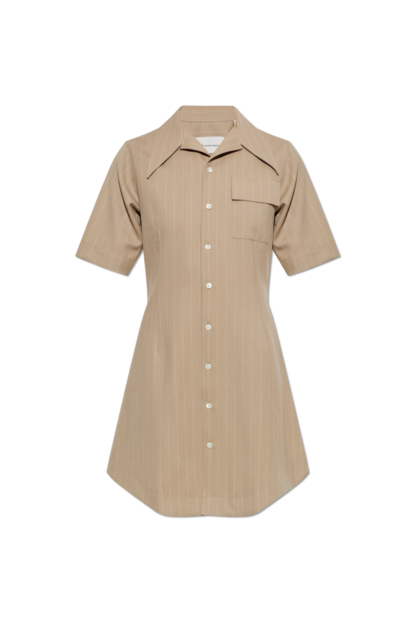 Wool dress with a striped pattern od Ami Alexandre Mattiussi
