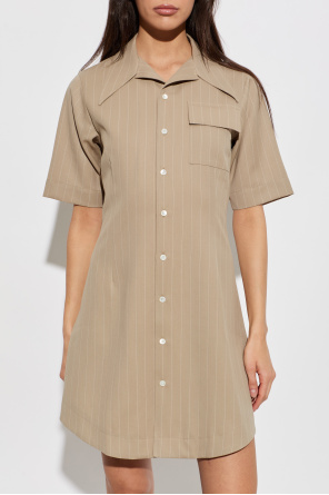 Ami Alexandre Mattiussi Vestido de lana con diseño de rayas