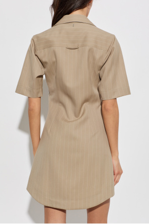 Ami Alexandre Mattiussi Vestido de lana con diseño de rayas