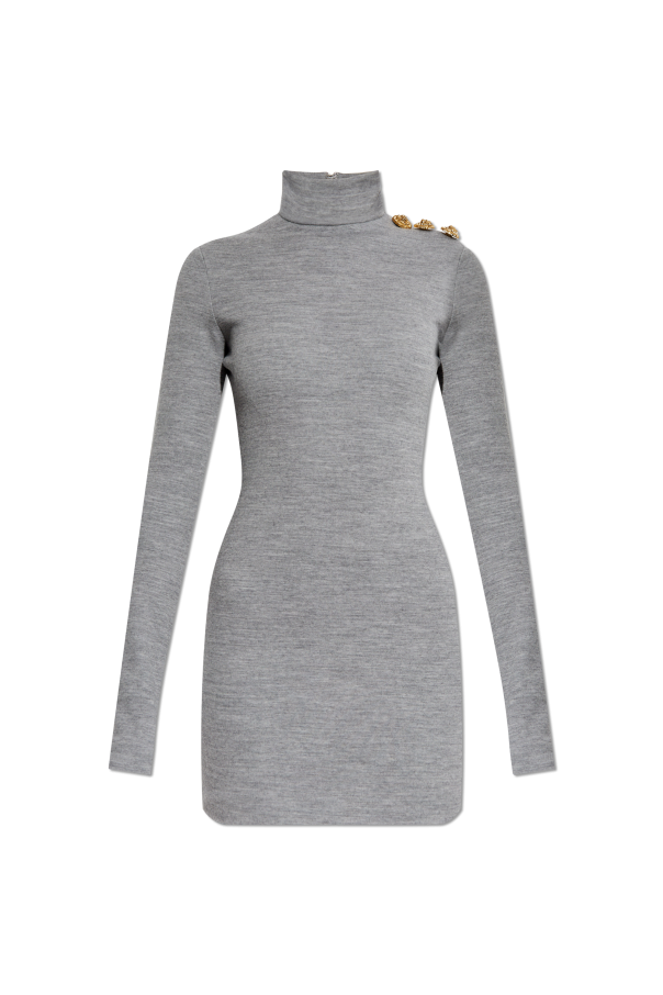Dress with a stand-up collar od Balmain