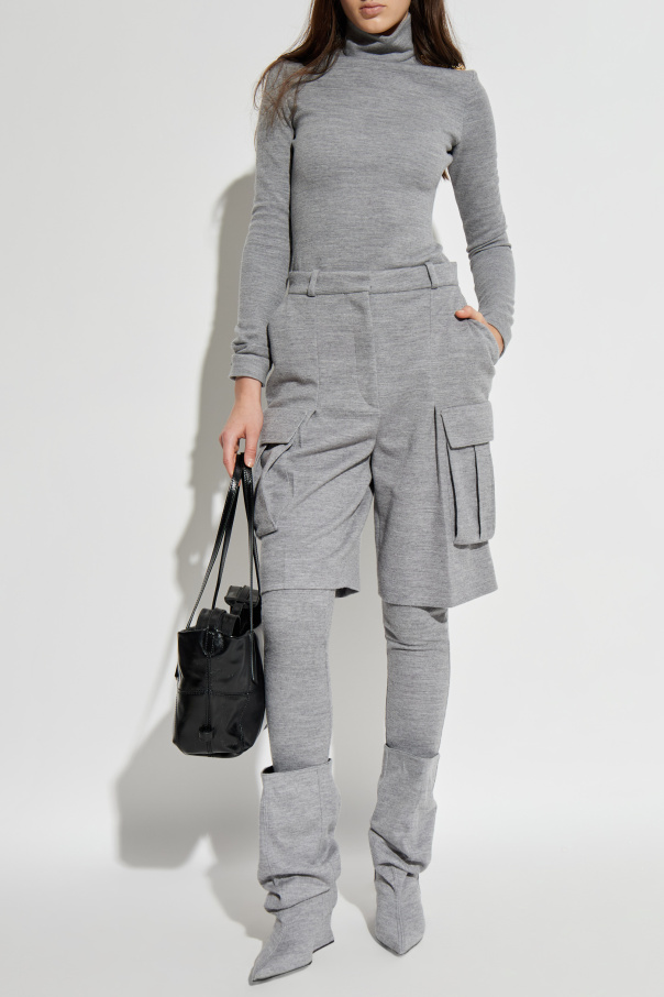 Balmain Vestido con cuello alto