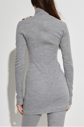 Balmain Vestido con cuello alto