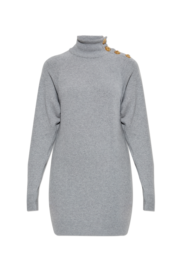 Dress with a stand-up collar od Balmain