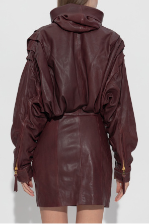 Balmain Vestido de cuero