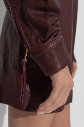 Balmain Vestido de cuero