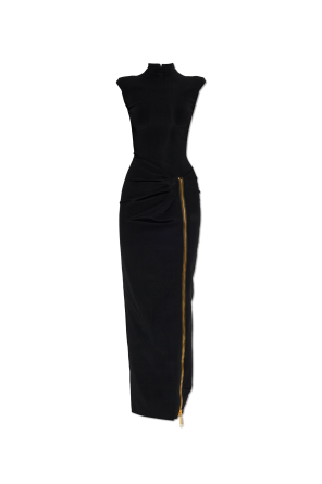 Dress with decorative zipper