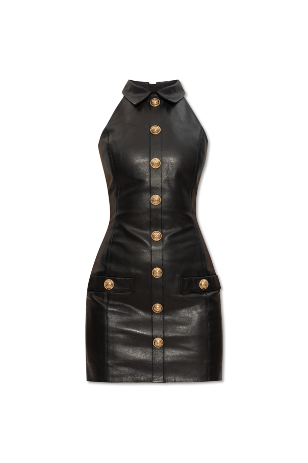 Leather dress od Balmain