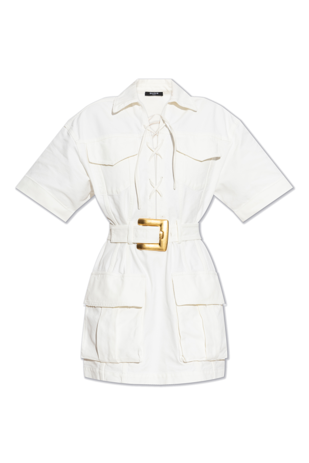 Dress with `vintage` effect od Balmain